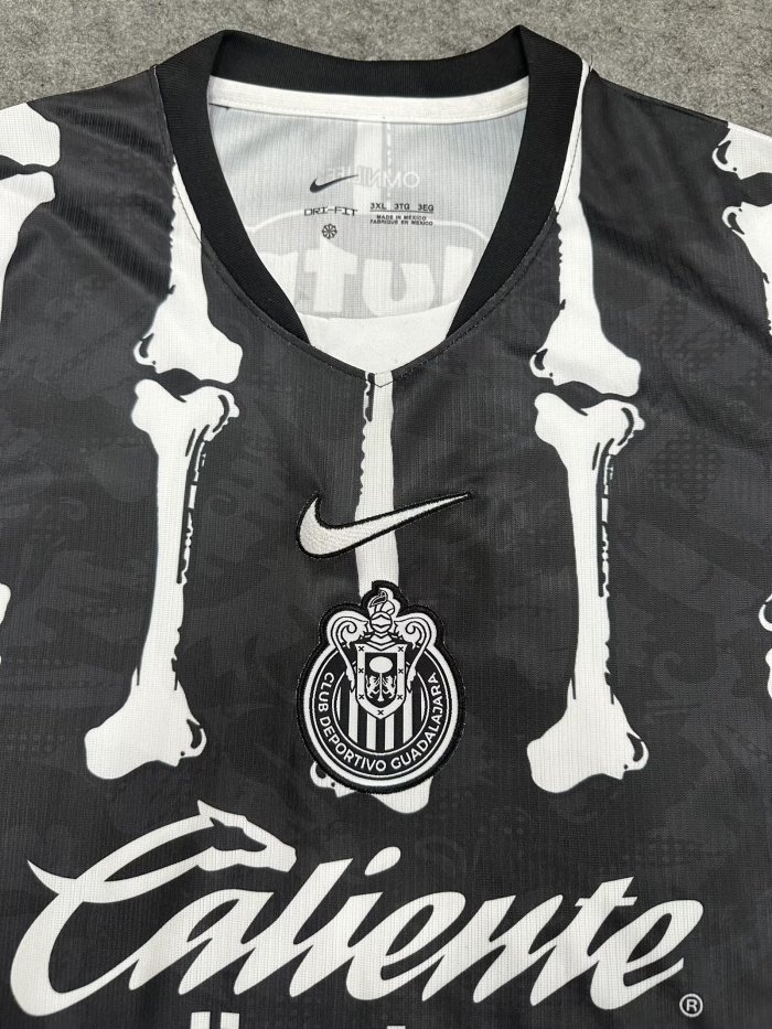 26-27 Chivas Guadalajara Black Day of the Dead Fans Soccer Jersey