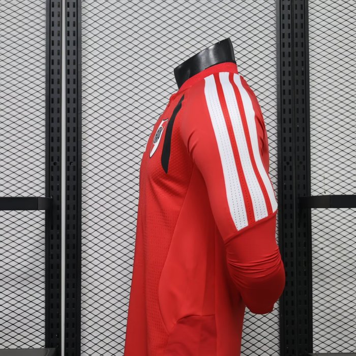 26-27 River Plate Red Long Sleeve Player Version Soccer Jersey*长袖球员