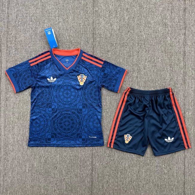 26-27 Croatia Away Kids Soccer Jersey