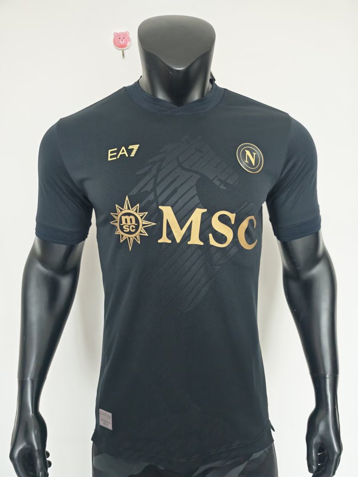 26-27 Napoli Fourth Black Player Version Soccer Jersey