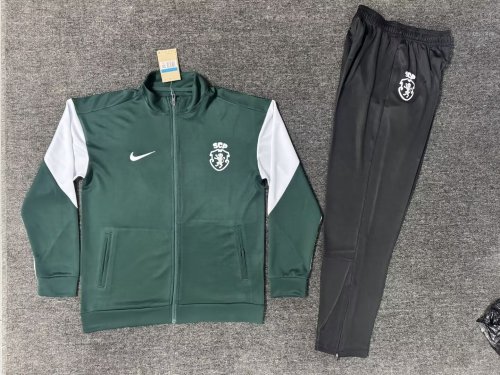 26-27 Sporting Lisbon High Quality Half Pull Tracksuit