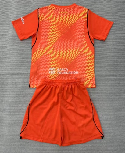 26-27 BAR Orange GoalKeeper Kids Soccer Jersey
