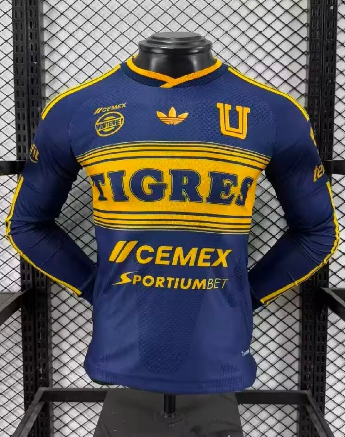 26-27 Tigres UANL Away Long Sleeve Player Version Soccer Jersey*长袖球员