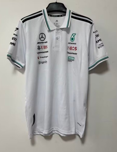 2026 F1 Benz New Pattern Short Sleeve Racing Suit