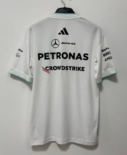 2026 F1 Benz New Pattern Short Sleeve Racing Suit