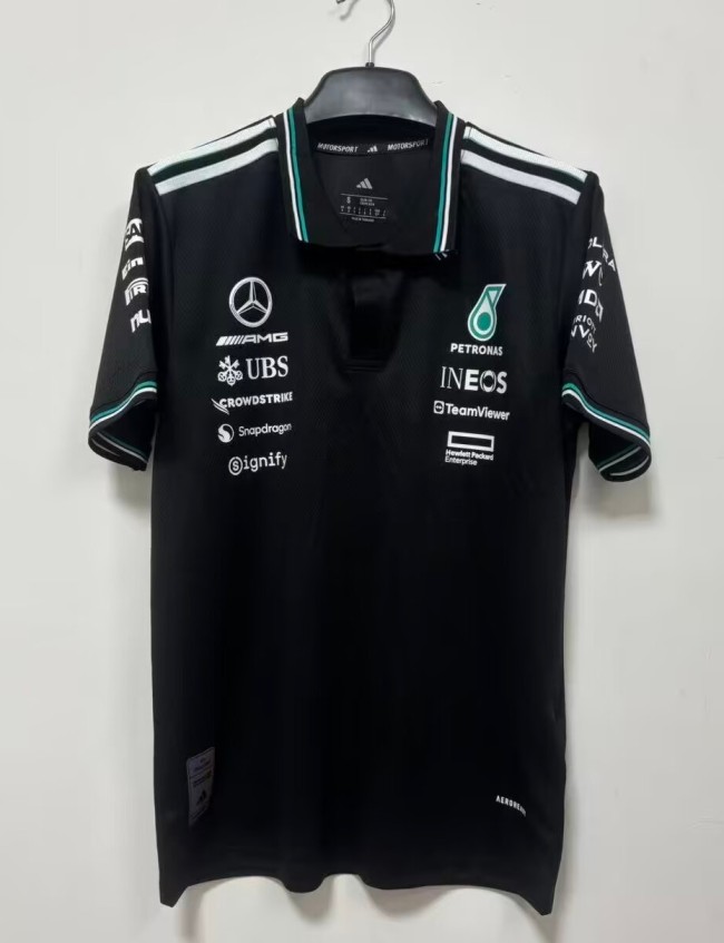 2026 F1 Benz New Pattern Short Sleeve Racing Suit