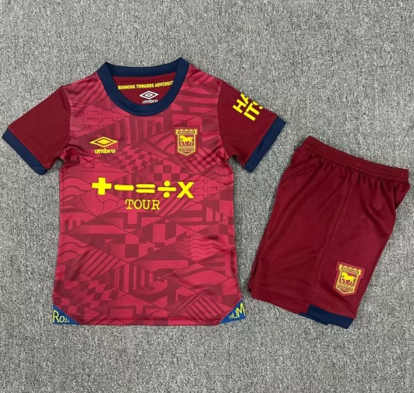 24-25 Ipswich Town Away Kids Soccer Jersey