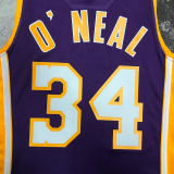 2000 LAKERS O‘NEAL #34 Purple Retro Top Quality Hot Pressing NBA Jersey