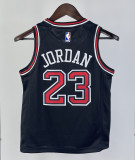 2023 BULLS JORDAN #23 Black Top Quality Hot Pressing Kids NBA Jersey