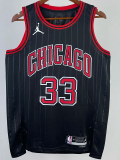 22-23 BULLS PIPPEN #33 Black Top Quality Hot Pressing NBA Jersey (Trapeze Edition)