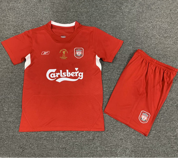 2004-2005 Liverpool Home Retro Kids Soccer Jersey