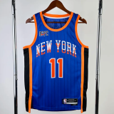 23-24 KNICKS BRUNSON #11 Blue City Edition Top Quality Hot Pressing NBA Jersey