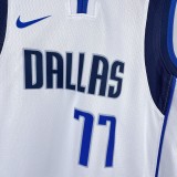 2023 Dallas Mavericks DONCIC #77 White Home Top Quality Hot Pressing Kids NBA Jersey