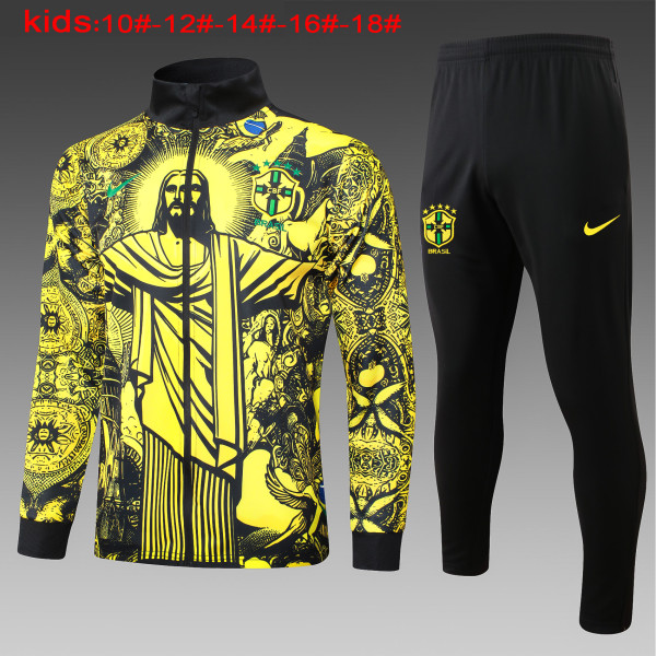 24-25 Brazil High Quality Kids Jacket Tracksuit