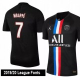 2019-2020 PSG Paris Jordan Black Retro Soccer Jersey