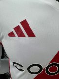 24-25 River Plate Home Player Version Long Sleeve Soccer Jersey