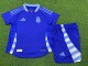 2024 Argentina Away Player Version Kids Soccer Jersey