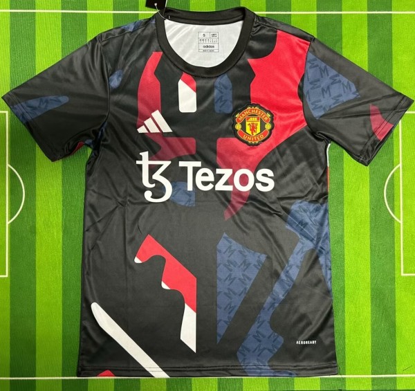 24-25 Man Utd Red Blue Fans Training shirts