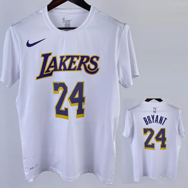 2023 LAKERS BRYANT #24 White Quick drying T-shirt