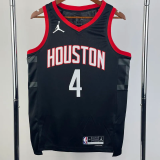 23-24 Rockets GREEN #4 Black Top Quality Hot Pressing NBA Jersey (Trapeze Edition)