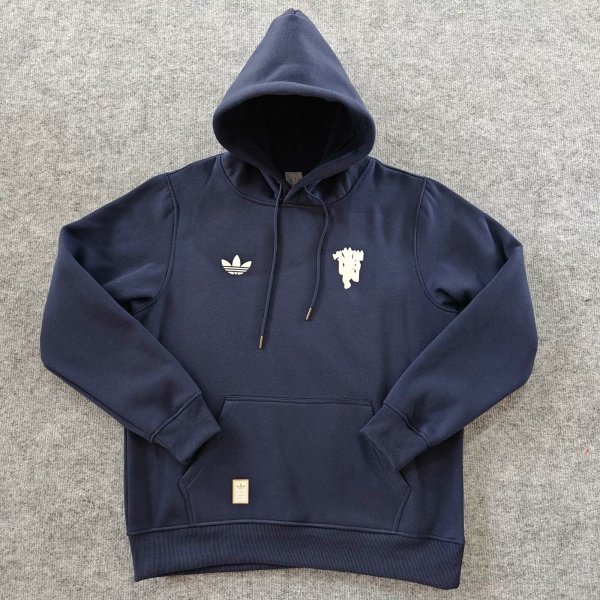 2024 Man Utd Dark blue Fleece Hoodie