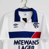 1994 Rangers Away White Retro Soccer Jersey