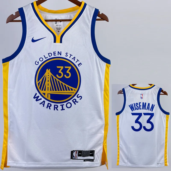 22-23 WARRIORS WISEMAN #33 White Top Quality Hot Pressing NBA Jersey