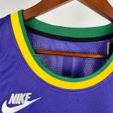 23-24 JAZZ CLARKSON #00 purple Top Quality Top Quality Hot Pressing NBA Jersey (Retro Logo)