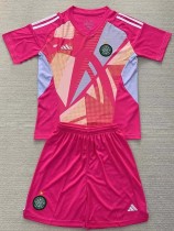 24-25 Celtic Pink GoalKeeper Kids Soccer Jersey