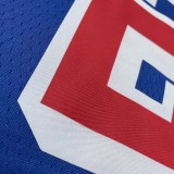 Warriors WIGGINS #22 Blue 75th Anniversary Retro NBA Jersey