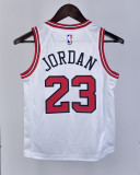 2023 BULLS JORDAN #23 White Top Quality Hot Pressing Kids NBA Jersey