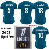 24-25 Marseille Away Fans Soccer Jersey