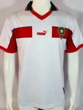 1998 Morocco Away White Retro Soccer Jersey
