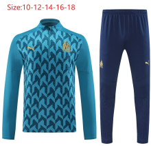 24-25 Marseille High Quality Kids Half Pull Tracksuit