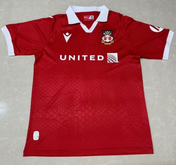 24-25 Wrexham Home Fans Soccer Jersey