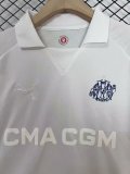24-25 Marseille White 125th Anniversary Fans Soccer Jersey