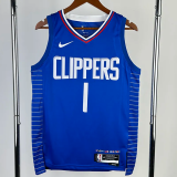 22-23 CLIPPERS HARDEN #1 Blue Top Quality Hot Pressing NBA Jersey
