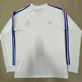 RMA White White Long Sleeve Retro Soccer Jersey