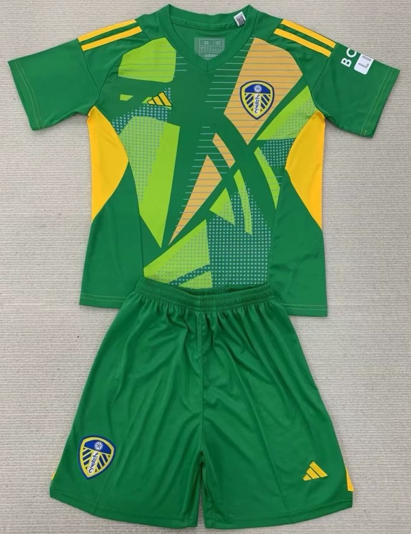 24-25 Leeds United GoalKeeper Kids Soccer Jersey