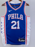 22-23 76ERS EMBIID #21 Blue Top Quality Hot Pressing NBA Jersey