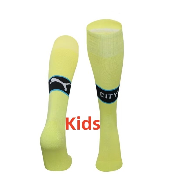 2024 Man City Away Kids Socks