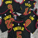 CLEVELAND JAMES # 23 Black Top Quality Hot Pressing NBA Jersey