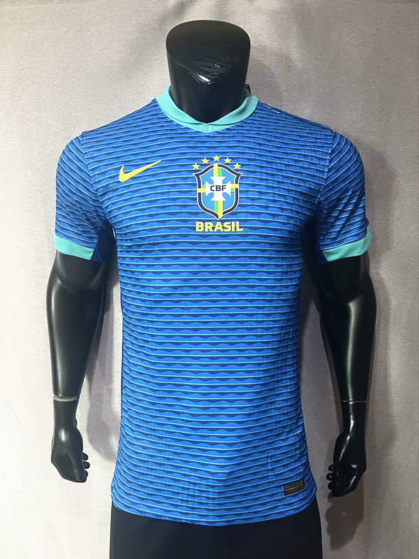 2024 Brazil Away Player Version Soccer Jersey