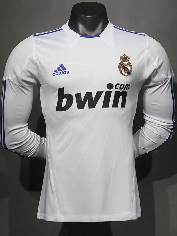 2010-2011 RMA Home Player Version Long Sleeve Retro Soccer Jersey 长袖球员