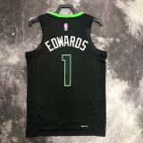 22-23 TIMBERWOLVES EDWAROS #1 Black Top Quality Hot Pressing NBA Jersey (Trapeze Edition)