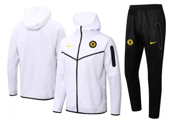 22-23 CHE White Hoodie Jacket Tracksuit#F401