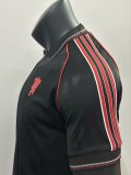 24-25 Man Utd Black Retro Edition Polo Short Sleeve