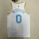22-23 LAKERS WESTBROOK #0 White Top Quality Hot Pressing NBA Jersey (Retro Logo)