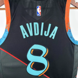 23-24 Wizards AVDIJA #8 Black City Edition Top Quality Hot Pressing NBA Jersey
