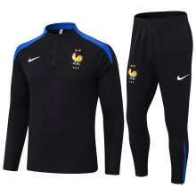 24-25 France High Quality Half Pull Tracksuit